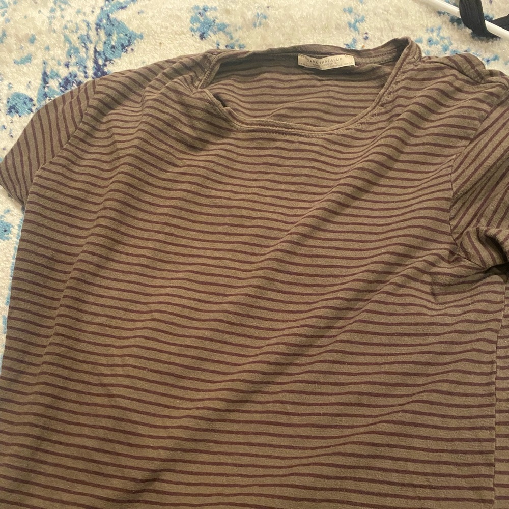 green and brown shirt